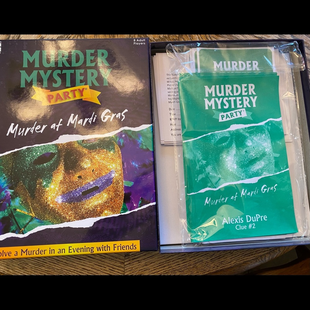 Murder mystery party game